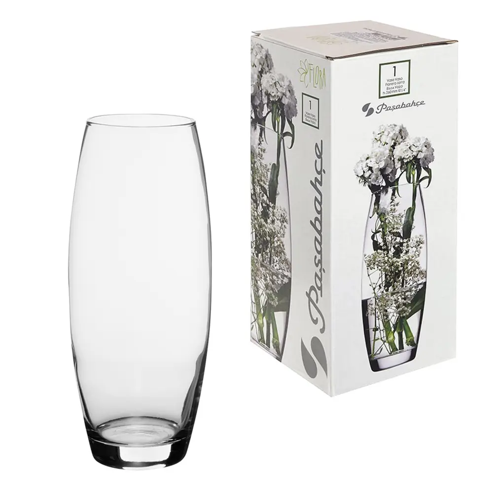 Фото 5 Ваза Pasabahce Flora стекло цвет прозрачный 26 см