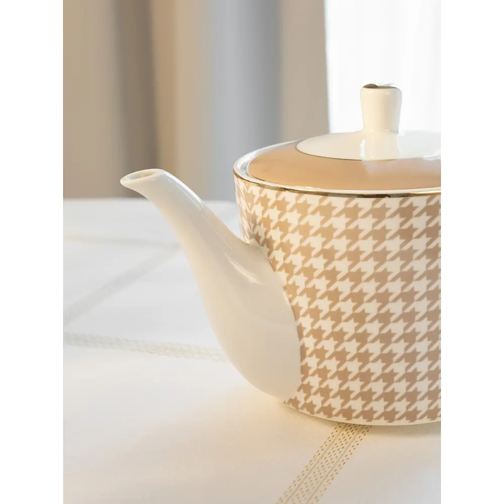 Фото 4 Заварочный чайник 1100 мл Deнастия фарфор цвет бежевый Фото 4 Заварочный чайник 1100 мл Deнастия фарфор цвет бежевый