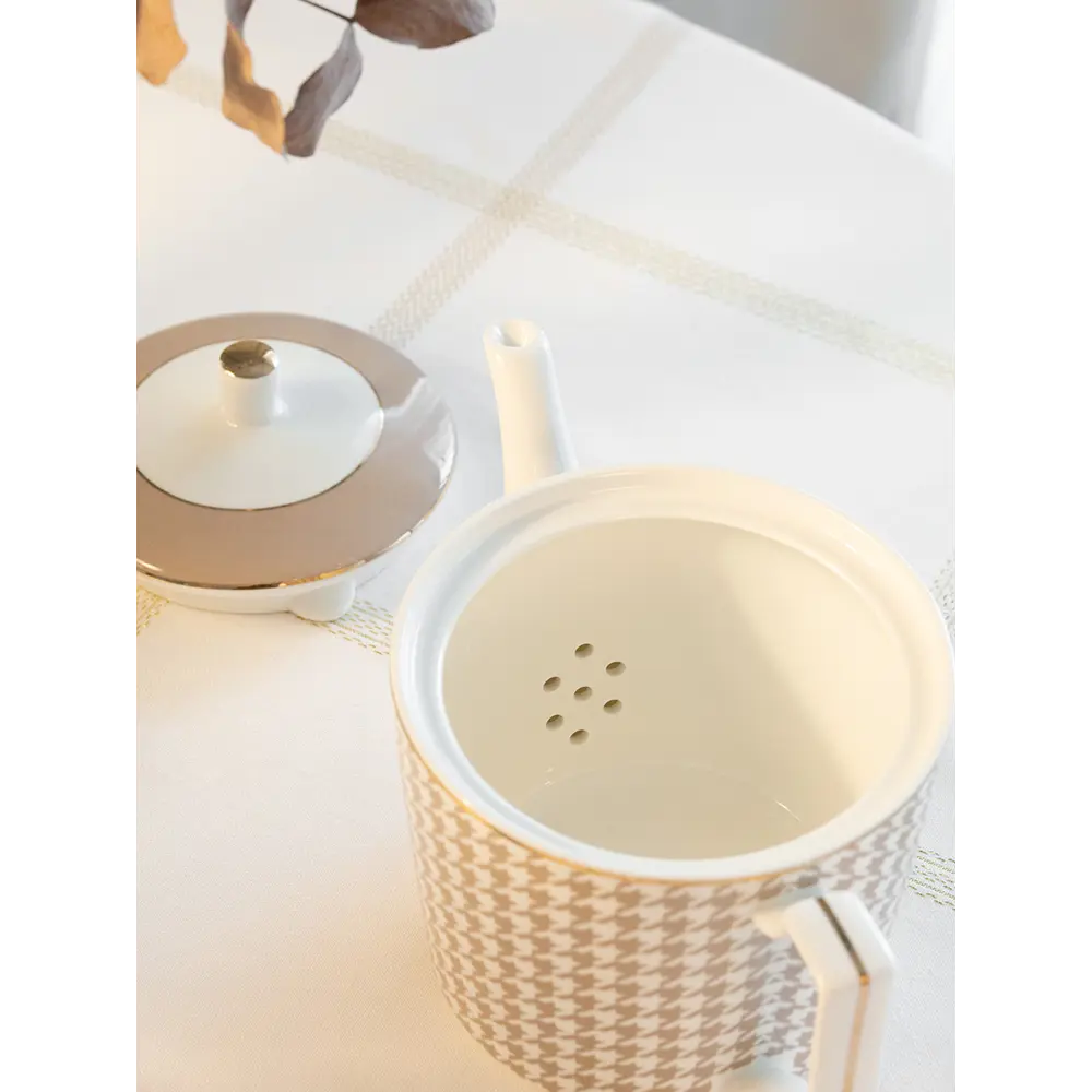 Фото 6 Заварочный чайник 1100 мл Deнастия фарфор цвет бежевый Фото 6 Заварочный чайник 1100 мл Deнастия фарфор цвет бежевый