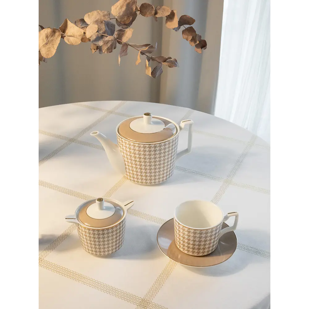 Фото 7 Заварочный чайник 1100 мл Deнастия фарфор цвет бежевый Фото 7 Заварочный чайник 1100 мл Deнастия фарфор цвет бежевый