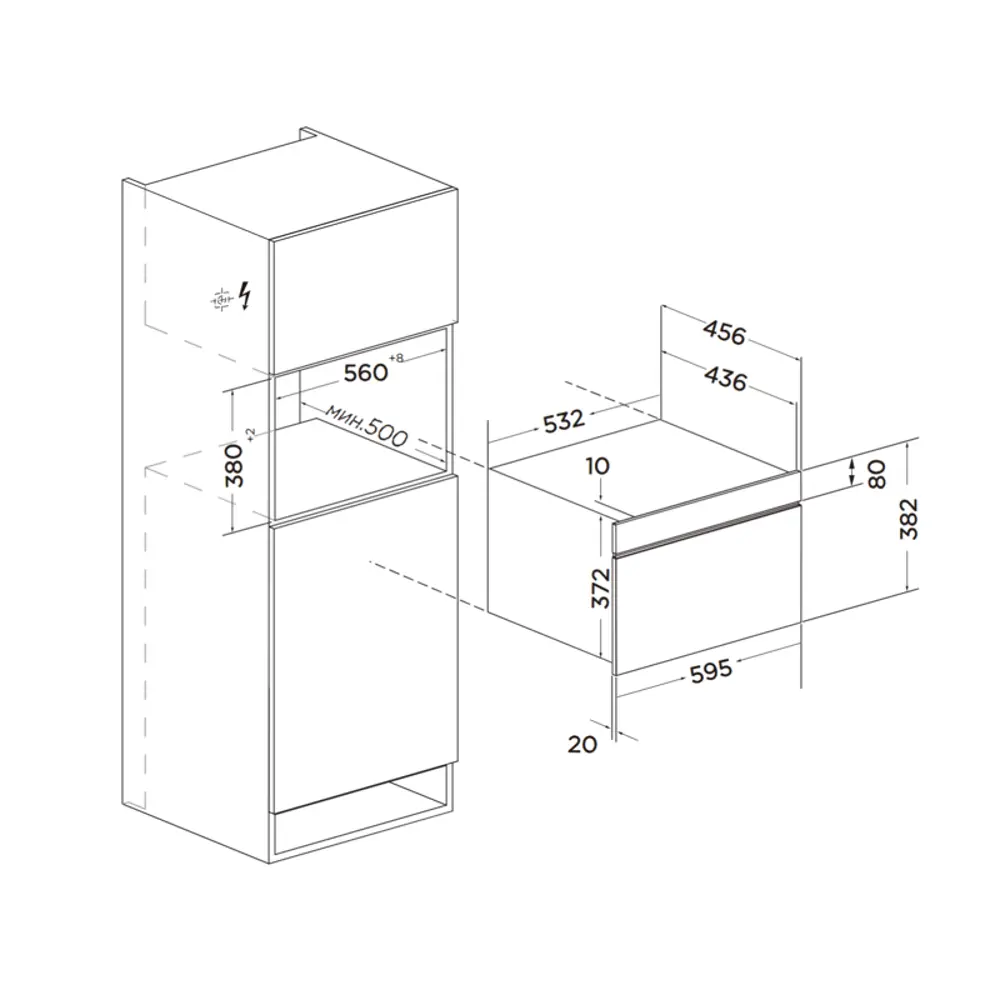 Фото 9 Встраиваемая микроволновая печь Midea MI9340GB-I 34 л 59.5x38.8x45.6 см цвет черный Фото 9 Встраиваемая микроволновая печь Midea MI9340GB-I 34 л 59.5x38.8x45.6 см цвет черный