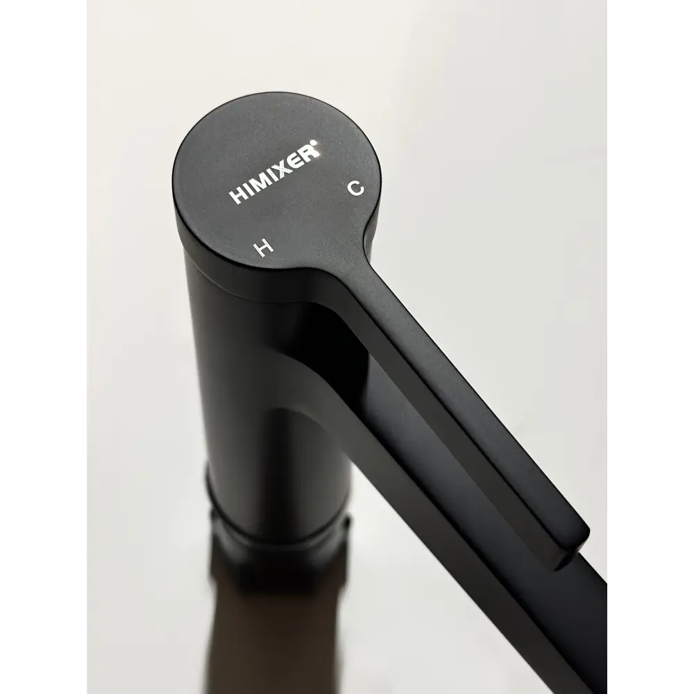 Фото 2 Смеситель для раковины Himixer 1153250MB однорычажный цвет черный матовый Фото 2 Смеситель для раковины Himixer 1153250MB однорычажный цвет черный матовый