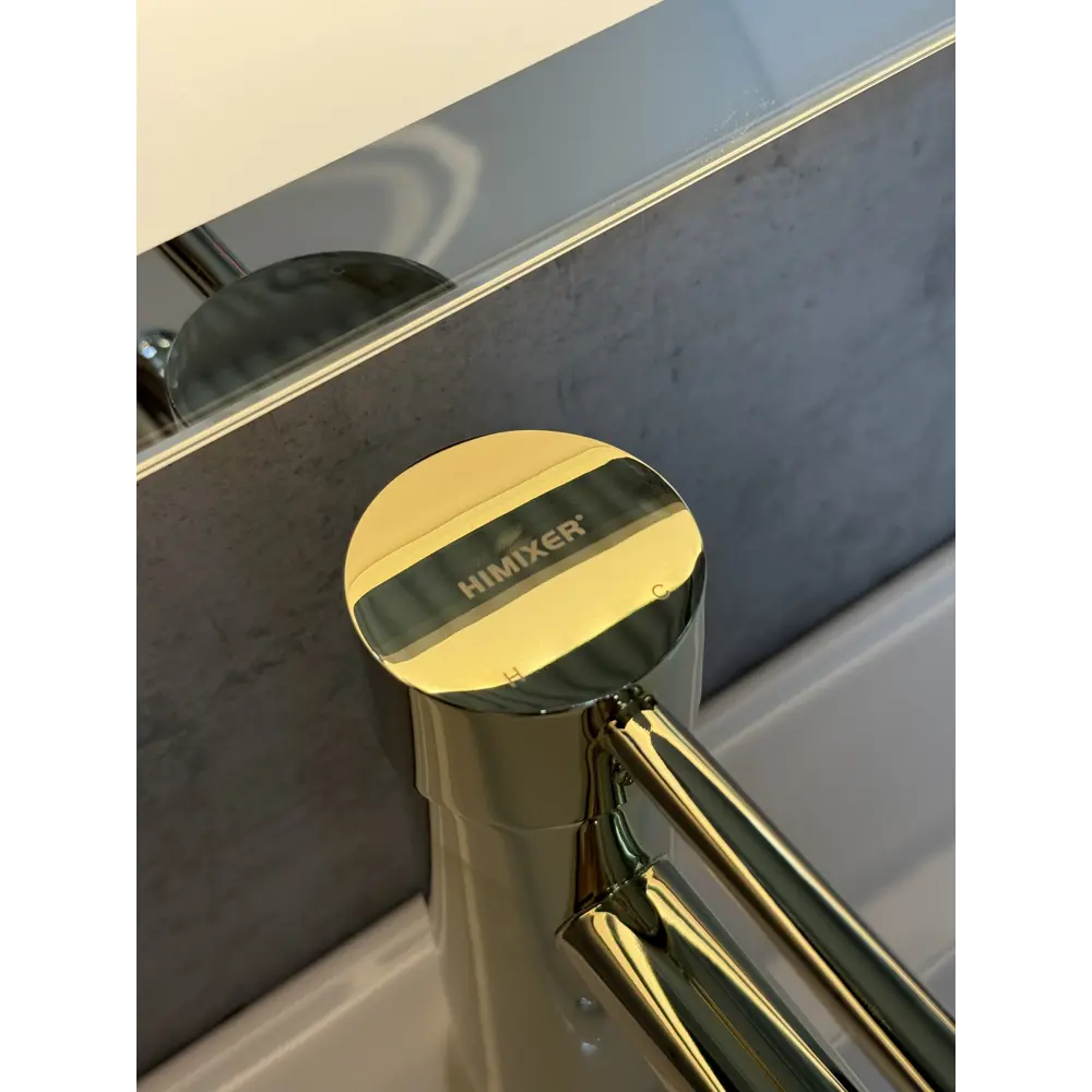 Фото 2 Смеситель для раковины Himixer 1101231BGBGl PVD однорычажный цвет золото Фото 2 Смеситель для раковины Himixer 1101231BGBGl PVD однорычажный цвет золото