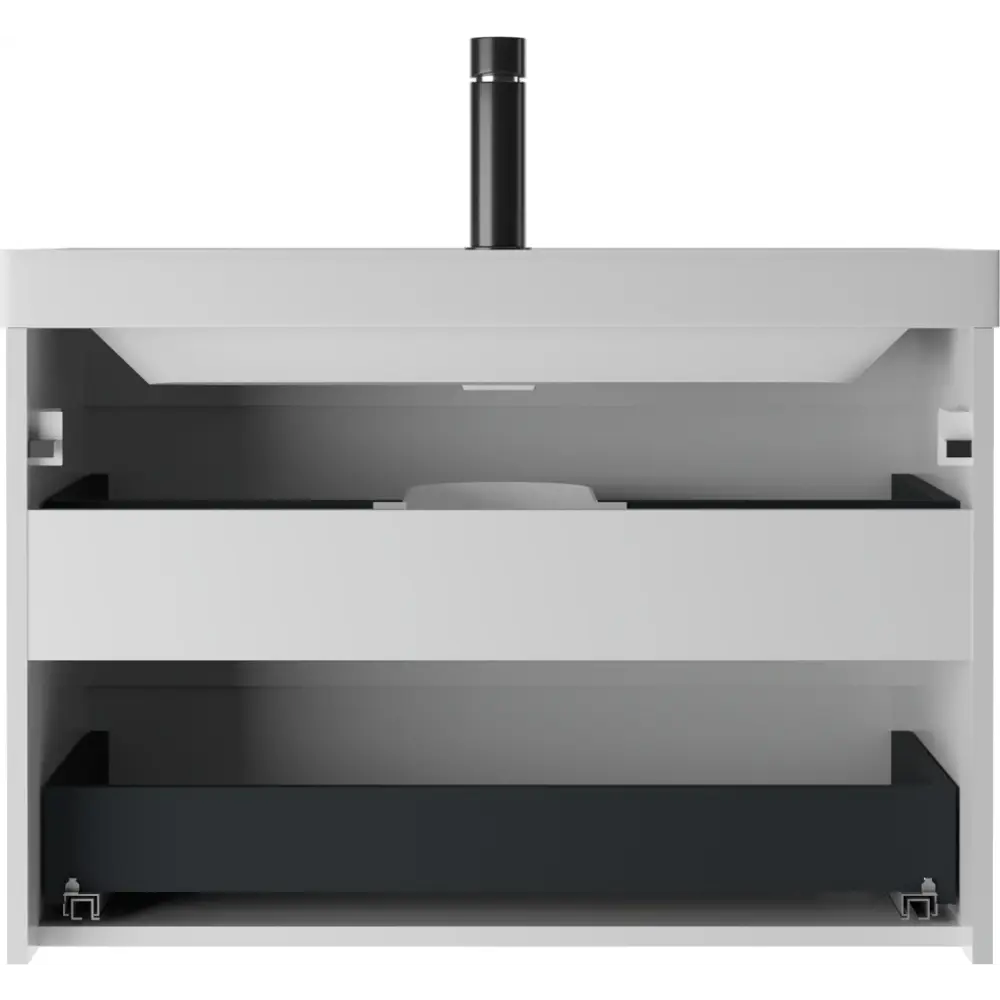 Фото 2 Тумба под раковину подвесная Домино Tower DT2506T 79 см цвет белый Фото 2 Тумба под раковину подвесная Домино Tower DT2506T 79 см цвет белый