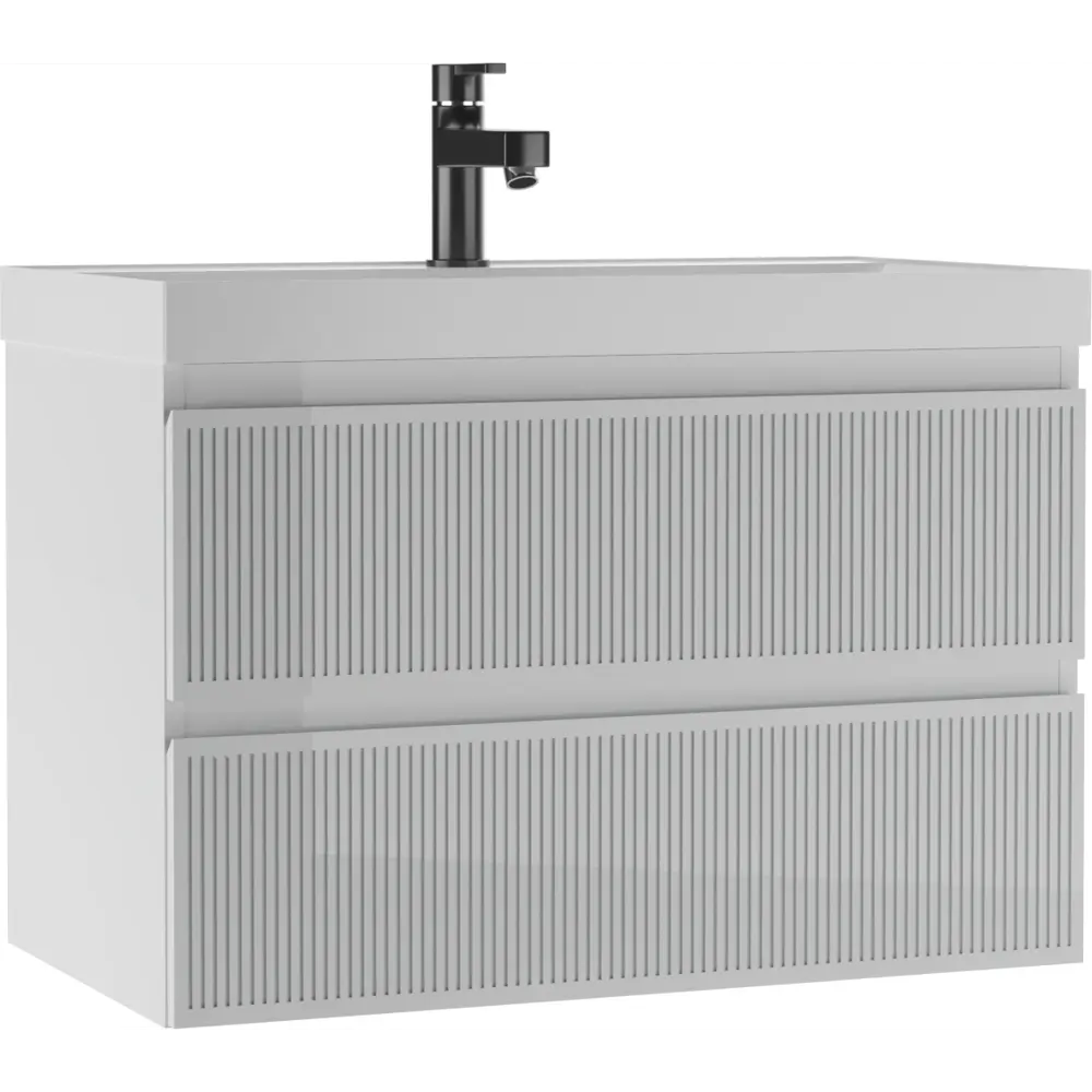 Фото Тумба под раковину подвесная Домино Tower DT2506T 79 см цвет белый Фото Тумба под раковину подвесная Домино Tower DT2506T 79 см цвет белый