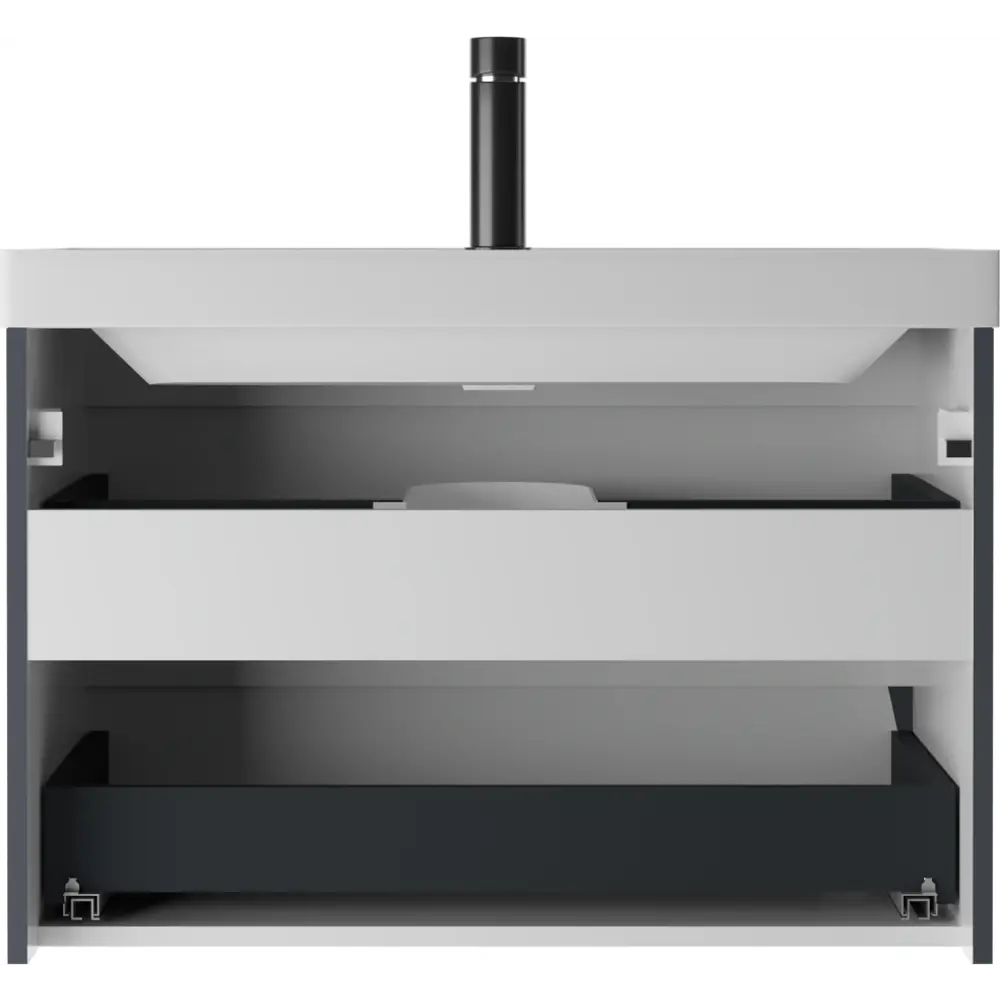 Фото 2 Тумба под раковину подвесная Домино Tower DT2505T 79 см цвет графит Фото 2 Тумба под раковину подвесная Домино Tower DT2505T 79 см цвет графит