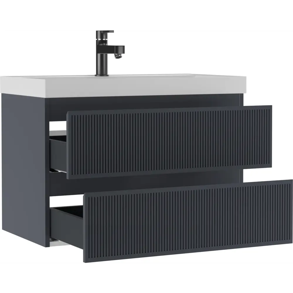 Фото 4 Тумба под раковину подвесная Домино Tower DT2505T 79 см цвет графит Фото 4 Тумба под раковину подвесная Домино Tower DT2505T 79 см цвет графит