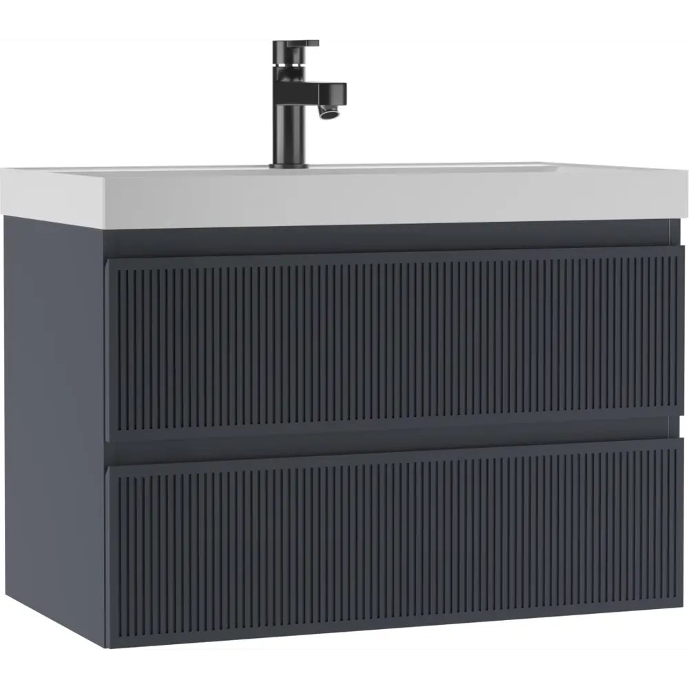 Фото Тумба под раковину подвесная Домино Tower DT2505T 79 см цвет графит Фото Тумба под раковину подвесная Домино Tower DT2505T 79 см цвет графит