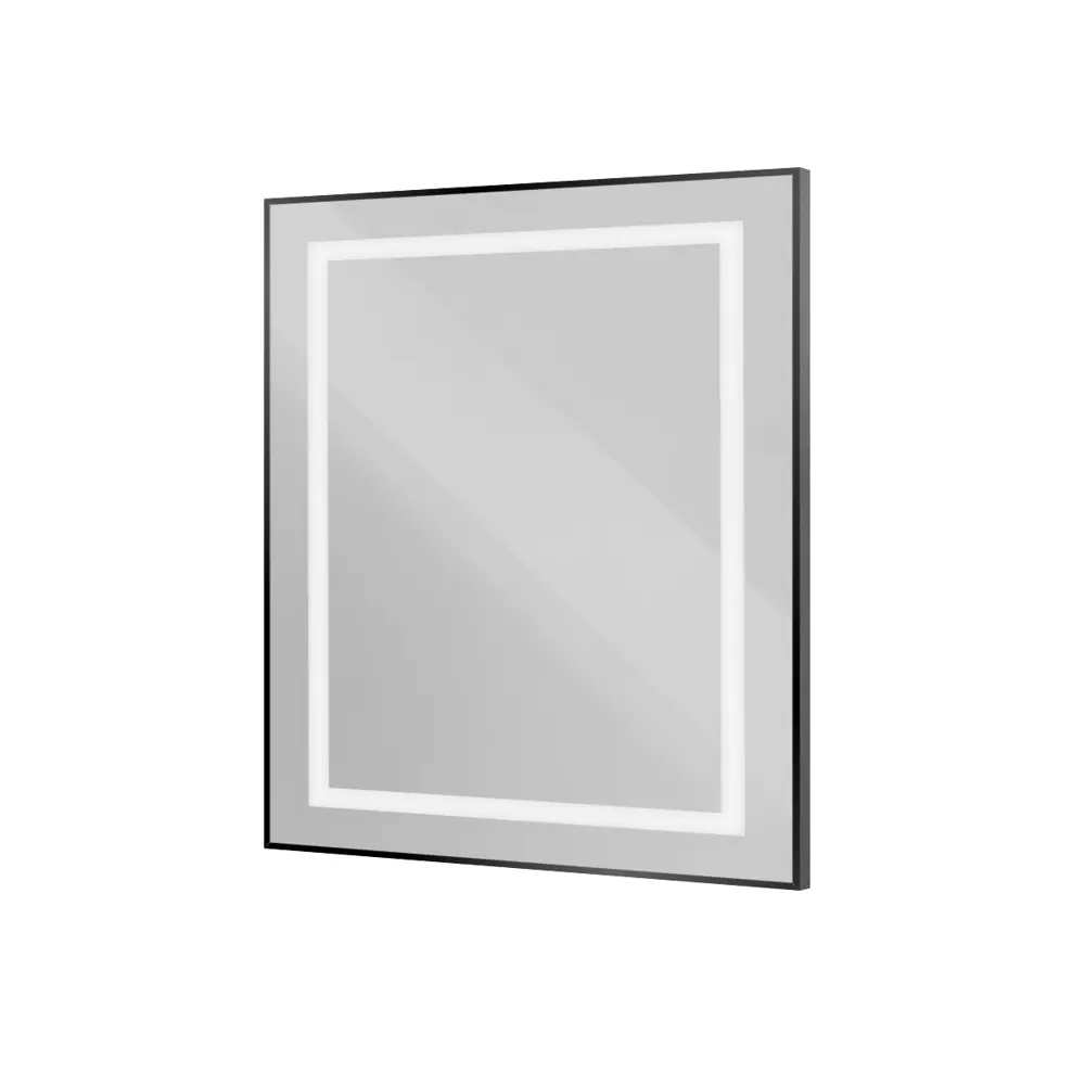 Фото 3 Зеркало для ванной Belbagno Kraft SPC-KRAFT-800-800-SENS-NERO с подсветкой 80x80см