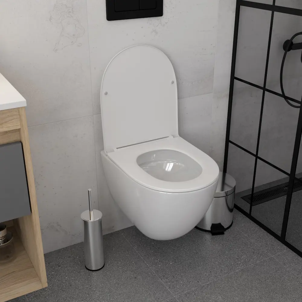 Фото 5 Унитаз подвесной Teymi Lina Vortex T40116 торнадо безободковый с быстросъемным сиденьем микролифт Фото 5 Унитаз подвесной Teymi Lina Vortex T40116 торнадо безободковый с быстросъемным сиденьем микролифт