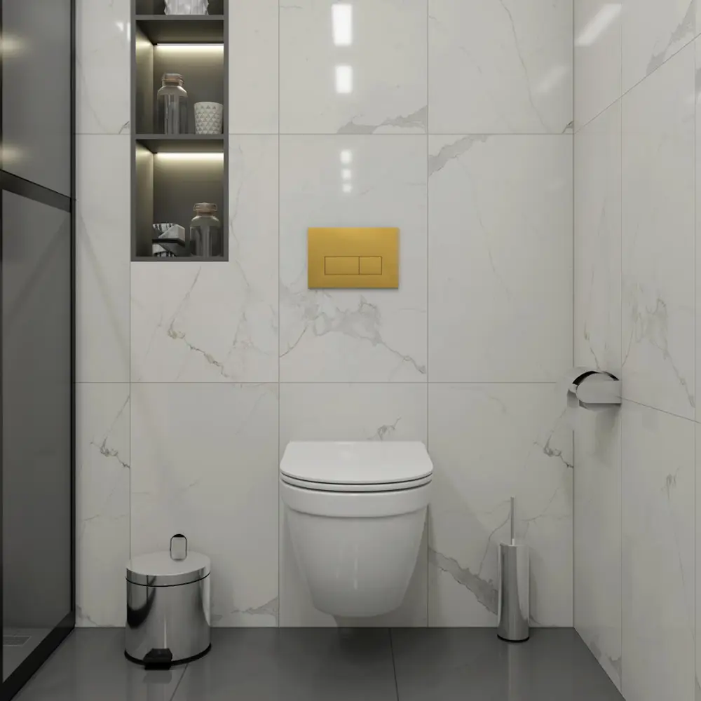 Фото 3 Инсталляция с унитазом комплект 5 в 1 Teymi F16126 унитаз подвесной безободковый Vitra Pro кнопка золото Фото 3 Инсталляция с унитазом комплект 5 в 1 Teymi F16126 унитаз подвесной безободковый Vitra Pro кнопка золото