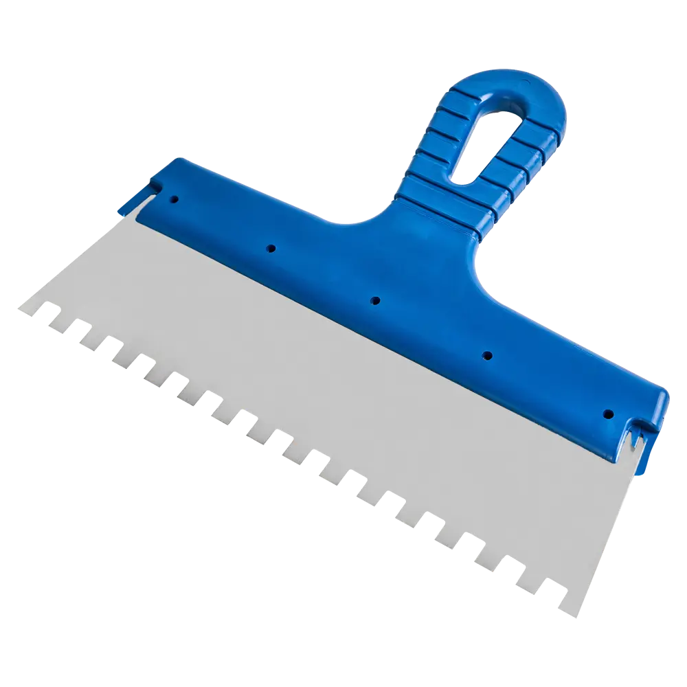 Фото Шпатель зубчатый Интек 10108-250-008 250 мм, нержавеющая сталь, зуб 8x8 мм Фото Шпатель зубчатый Интек 10108-250-008 250 мм, нержавеющая сталь, зуб 8x8 мм