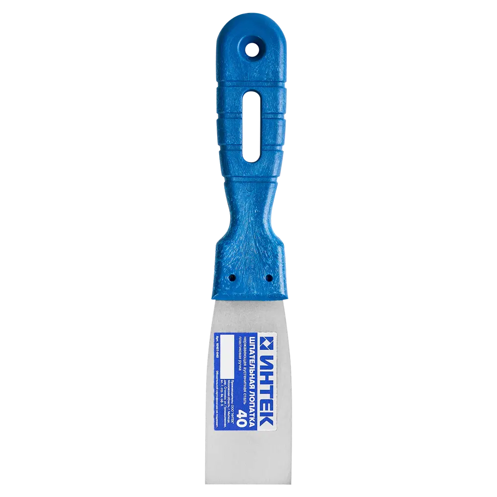 Фото 3 Шпатель малярный Интек 10107-040 40 мм, нержавеющая сталь Фото 3 Шпатель малярный Интек 10107-040 40 мм, нержавеющая сталь