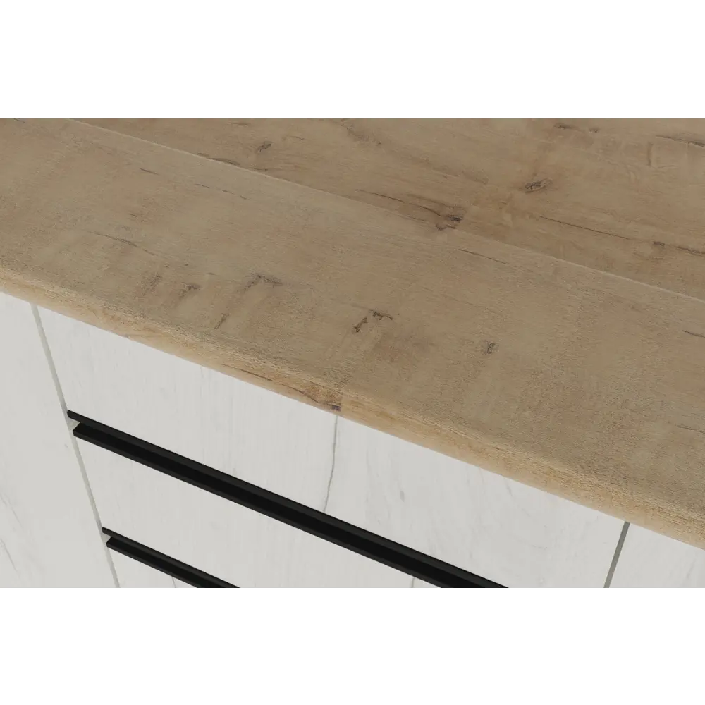 Фото 4 Кухонный гарнитур Компакт/амели Герда Амели компакт 220x212x60 см ЛДСП цвет беленый дуб Фото 4 Кухонный гарнитур Компакт/амели Герда Амели компакт 220x212x60 см ЛДСП цвет беленый дуб