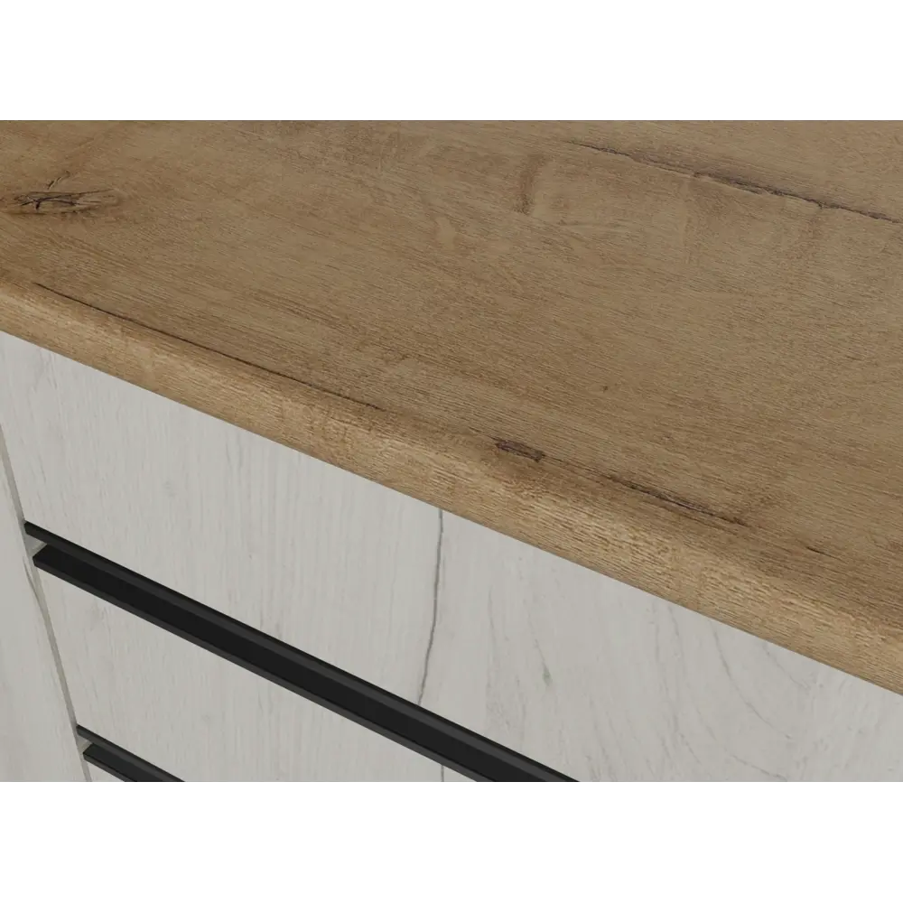 Фото 4 Кухонный гарнитур Нормал/амели Герда Амели нормал 150x212x60 см ЛДСП цвет беленый дуб Фото 4 Кухонный гарнитур Нормал/амели Герда Амели нормал 150x212x60 см ЛДСП цвет беленый дуб