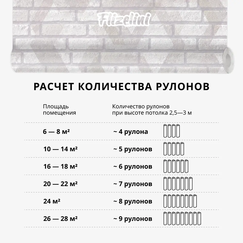 Фото 10 Обои флизелиновые Flizelini 1.06 м цвет 2080-61 - геометрия серая на кирпичах 2080-61 Фото 10 Обои флизелиновые Flizelini 1.06 м цвет 2080-61 - геометрия серая на кирпичах 2080-61