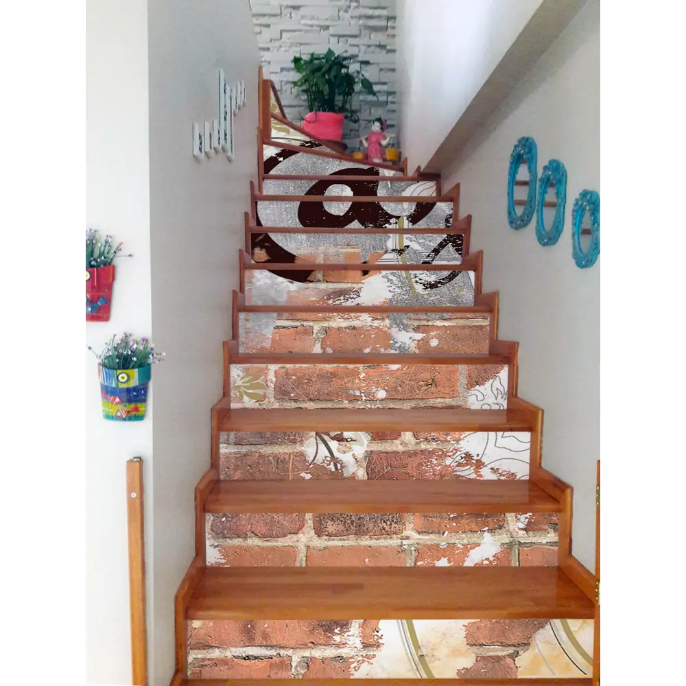 Фото 5 Пленка самоклеящаяся универсальная Wallfix Лофт 0.95x2.2 м цвет кирпичный;светло-серый