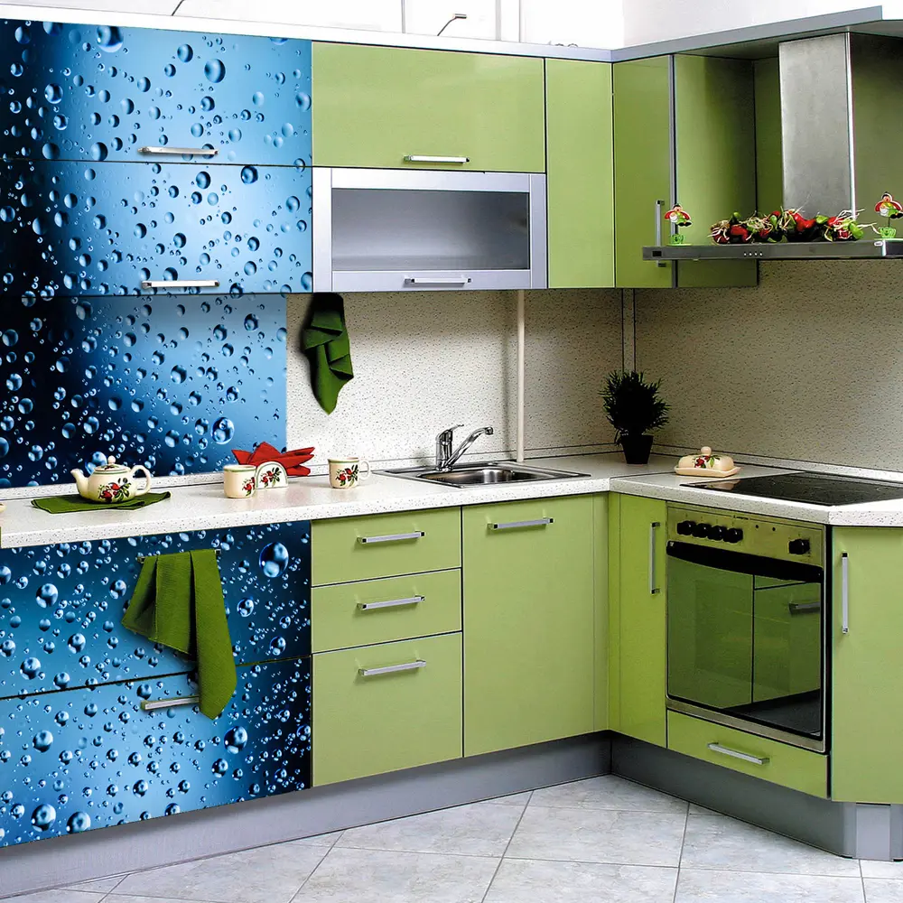 Фото 4 Пленка самоклеящаяся универсальная Wallfix Капли на стекле-2 0.95x2.2 м цвет синий;голубой Фото 4 Пленка самоклеящаяся универсальная Wallfix Капли на стекле-2 0.95x2.2 м цвет синий;голубой