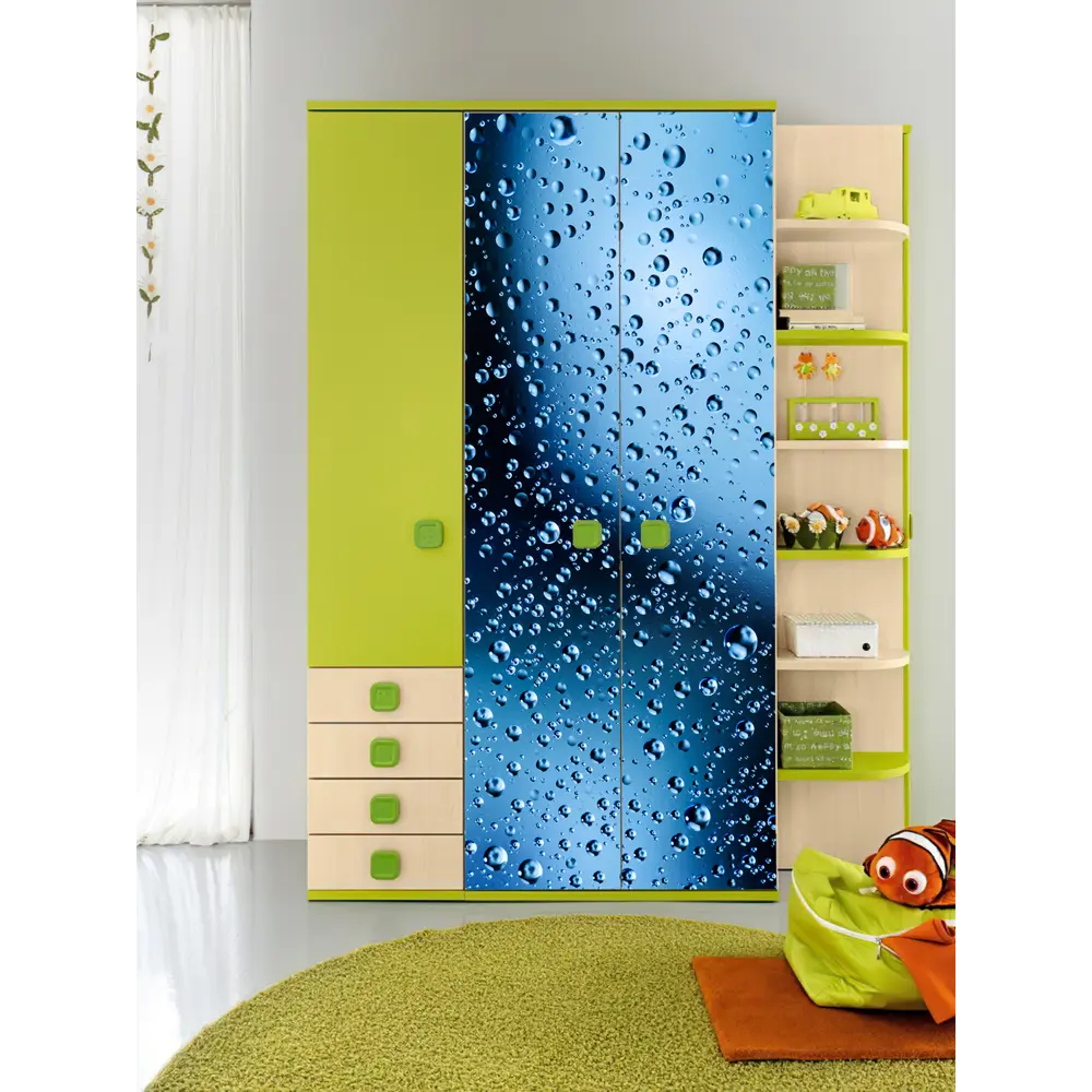 Фото 12 Пленка самоклеящаяся универсальная Wallfix Капли на стекле-2 0.95x2.2 м цвет синий;голубой Фото 12 Пленка самоклеящаяся универсальная Wallfix Капли на стекле-2 0.95x2.2 м цвет синий;голубой