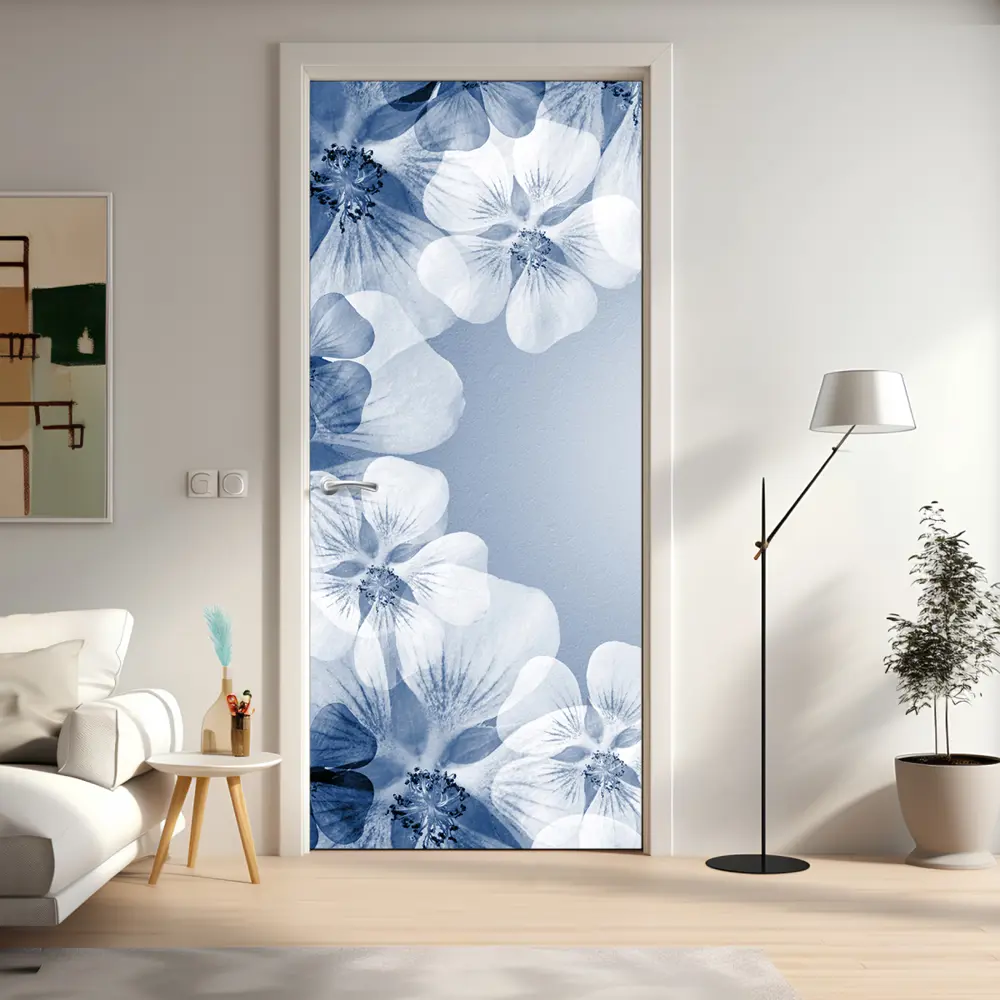 Фото 8 Пленка самоклеящаяся универсальная Wallfix Бело-синие цветы 0.95x2.2 м цвет синий;белый Фото 8 Пленка самоклеящаяся универсальная Wallfix Бело-синие цветы 0.95x2.2 м цвет синий;белый