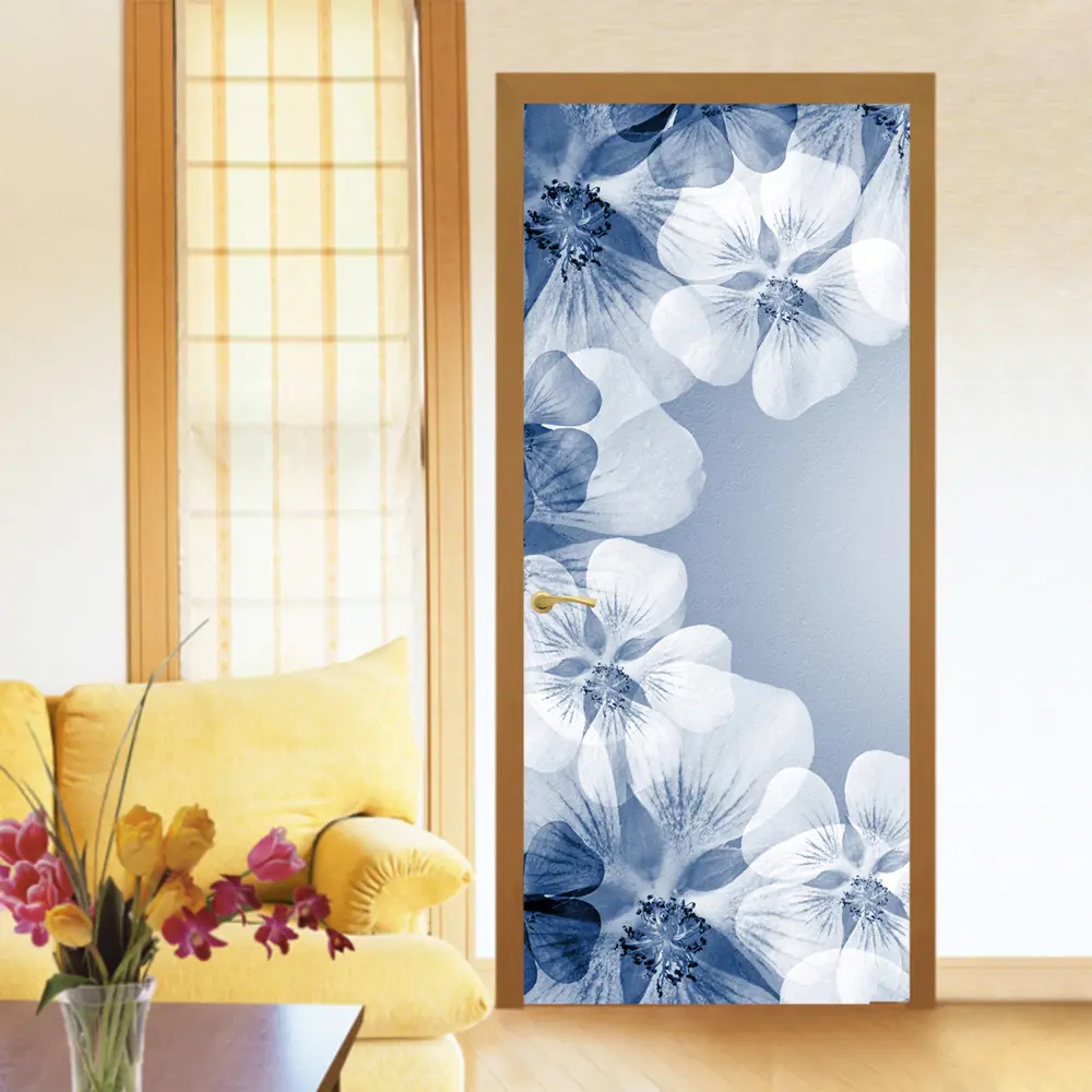 Фото 3 Пленка самоклеящаяся универсальная Wallfix Бело-синие цветы 0.95x2.2 м цвет синий;белый Фото 3 Пленка самоклеящаяся универсальная Wallfix Бело-синие цветы 0.95x2.2 м цвет синий;белый