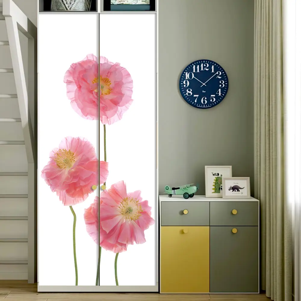 Фото 9 Пленка самоклеящаяся универсальная Wallfix Розовые маки 0.95x2.2 м цвет розовый Фото 9 Пленка самоклеящаяся универсальная Wallfix Розовые маки 0.95x2.2 м цвет розовый