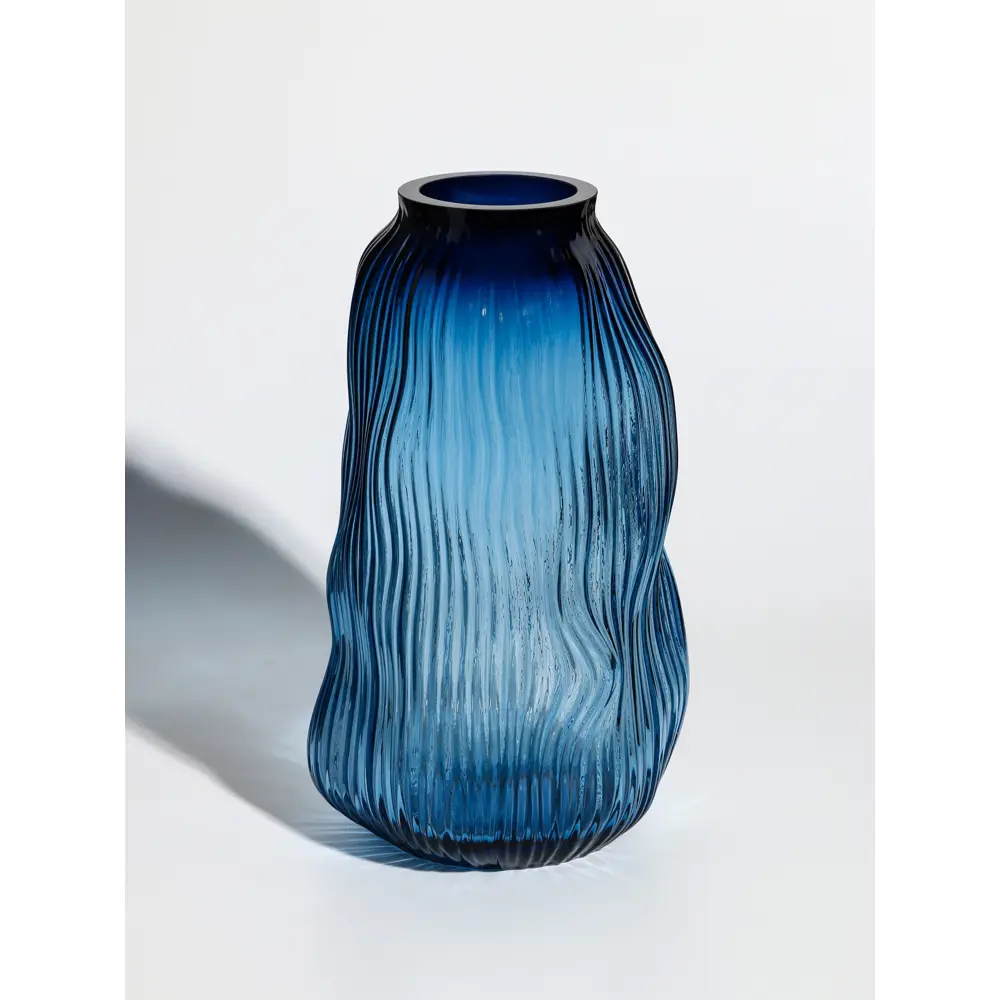 Фото 8 Ваза Сима-ленд Ванесса линии стекло цвет синий 29.5 см Фото 8 Ваза Сима-ленд Ванесса линии стекло цвет синий 29.5 см