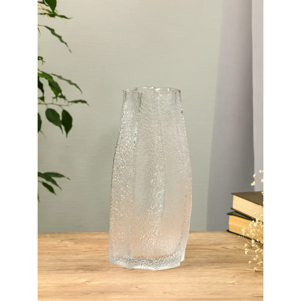 Фото 3 Ваза Сима-ленд Дженис стекло цвет прозрачный 30 см