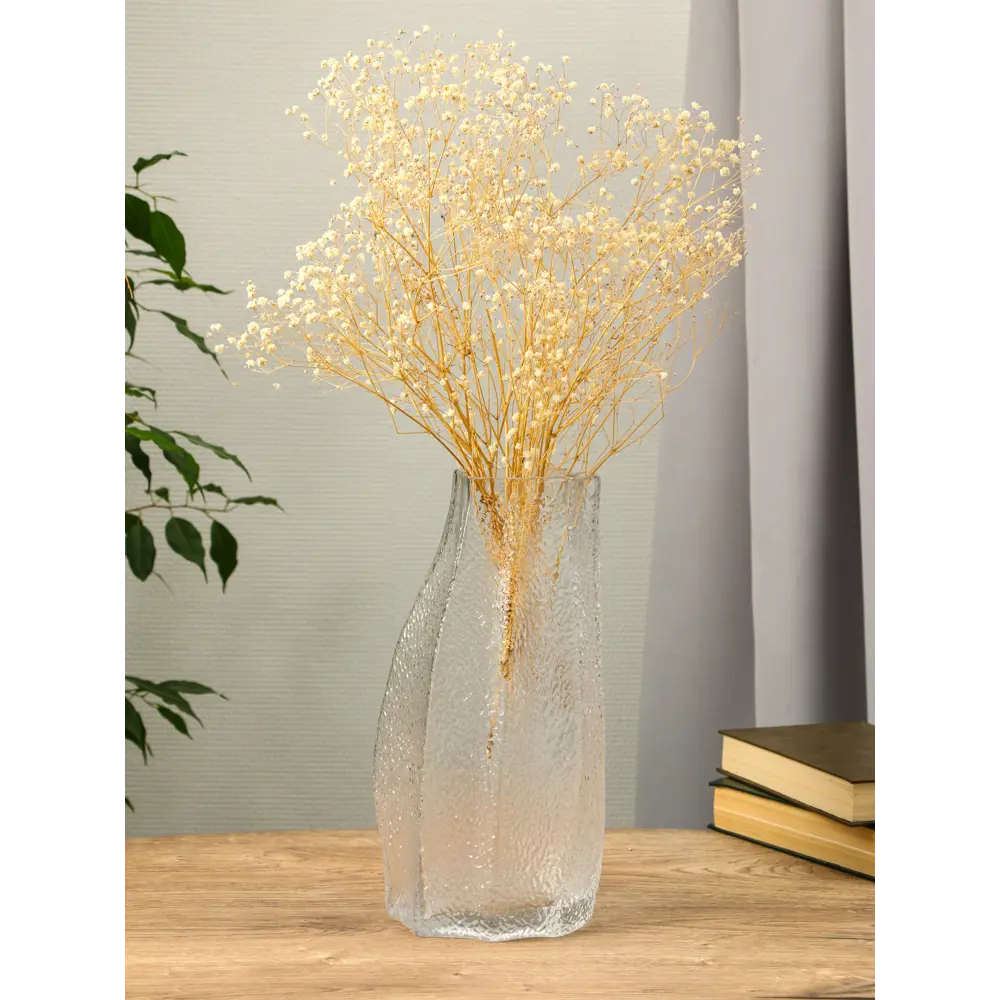 Фото 4 Ваза Сима-ленд Дженис стекло цвет прозрачный 30 см