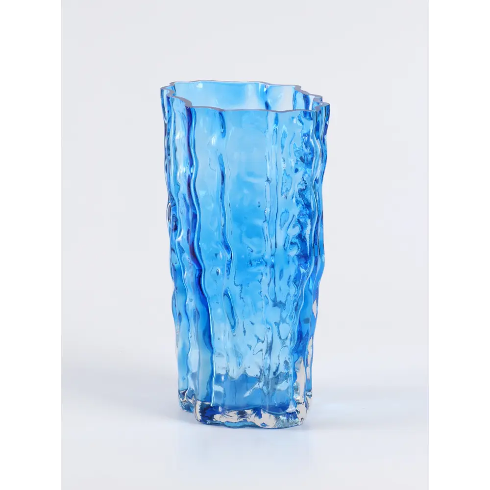 Фото 5 Ваза Сима-ленд Фонс стекло цвет синий 24 см
