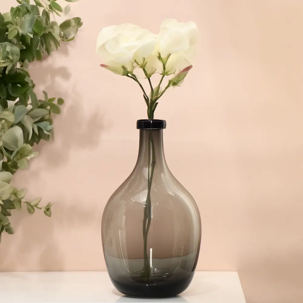 Фото 4 Ваза Сима-ленд Суромна стекло цвет прозрачный 16 см