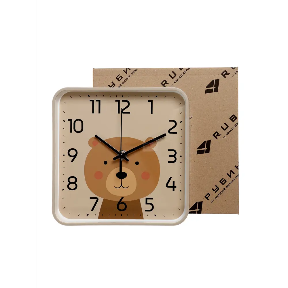 Фото 6 Настенные часы Рубин Медвежонок 21 см