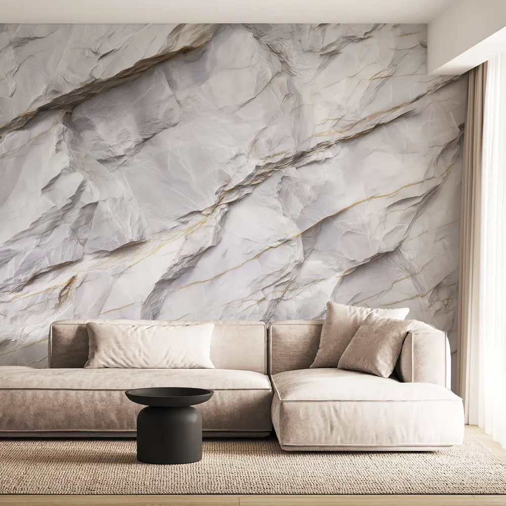 Фото 2 Фотообои флизелиновые Postermarket Каменная стенас золотом 400x270 см