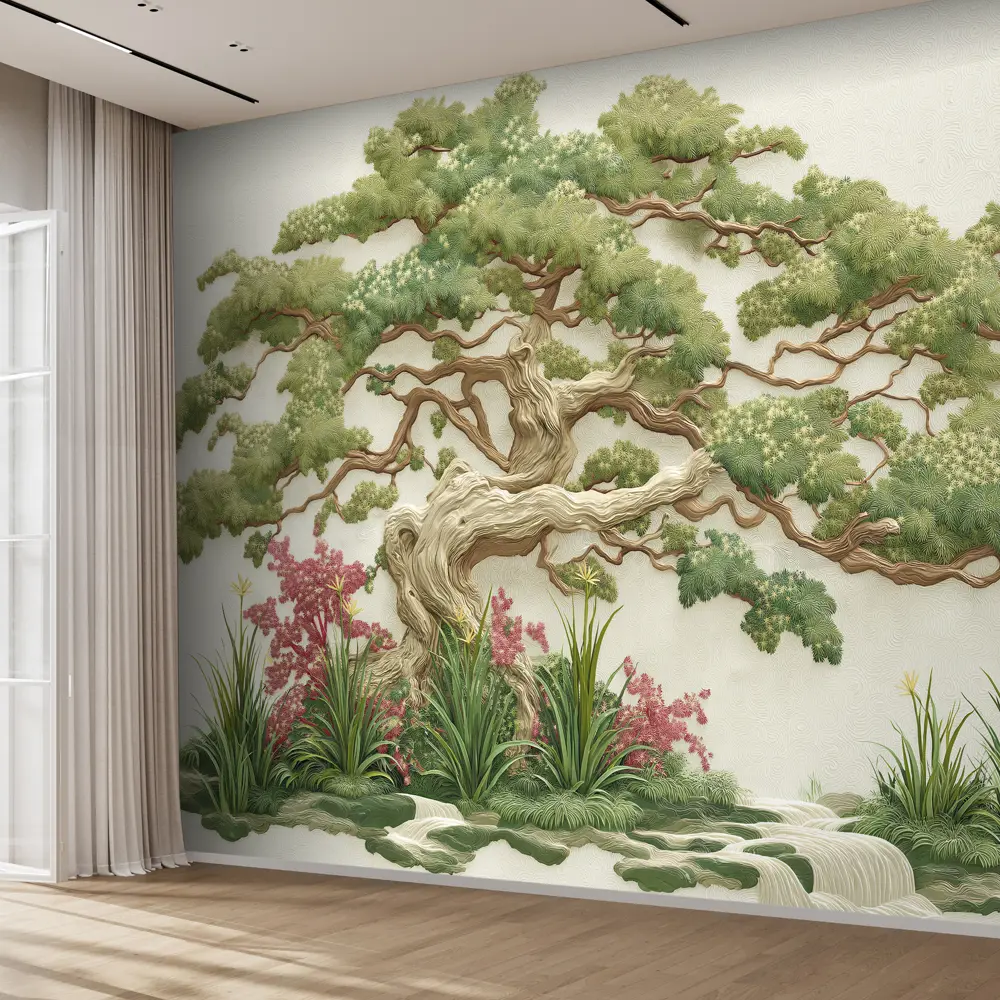 Фото Фотообои флизелиновые Postermarket Зеленое дерево 400x270 см Фото Фотообои флизелиновые Postermarket Зеленое дерево 400x270 см