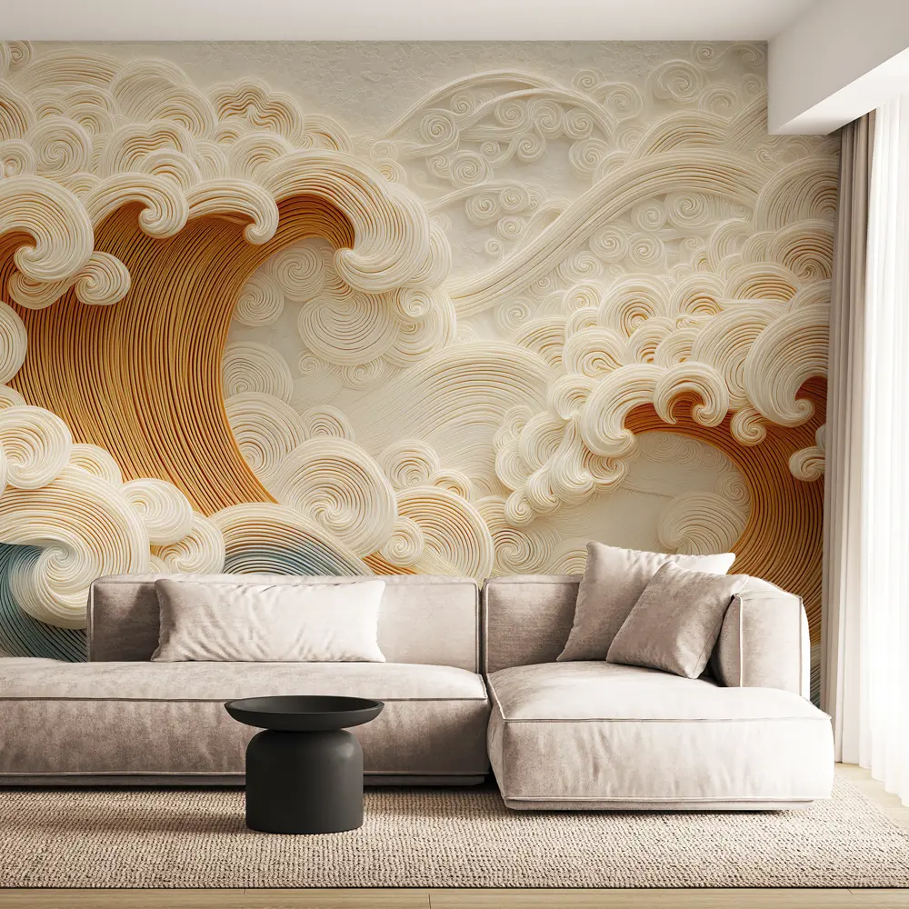 Фото 2 Фотообои флизелиновые Postermarket Волны абстракция 400x270 см