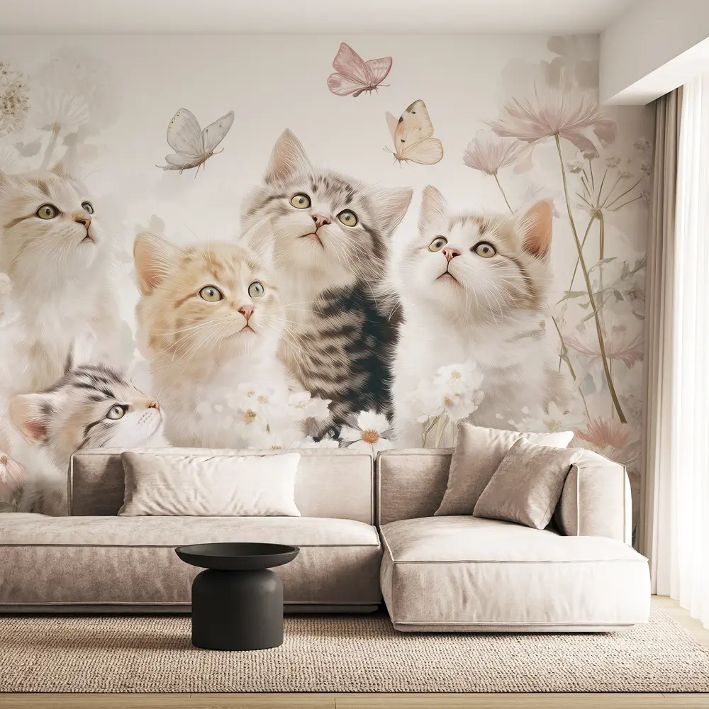 Фото 2 Фотообои флизелиновые Postermarket Катята и бабочки 400x270 см Фото 2 Фотообои флизелиновые Postermarket Катята и бабочки 400x270 см