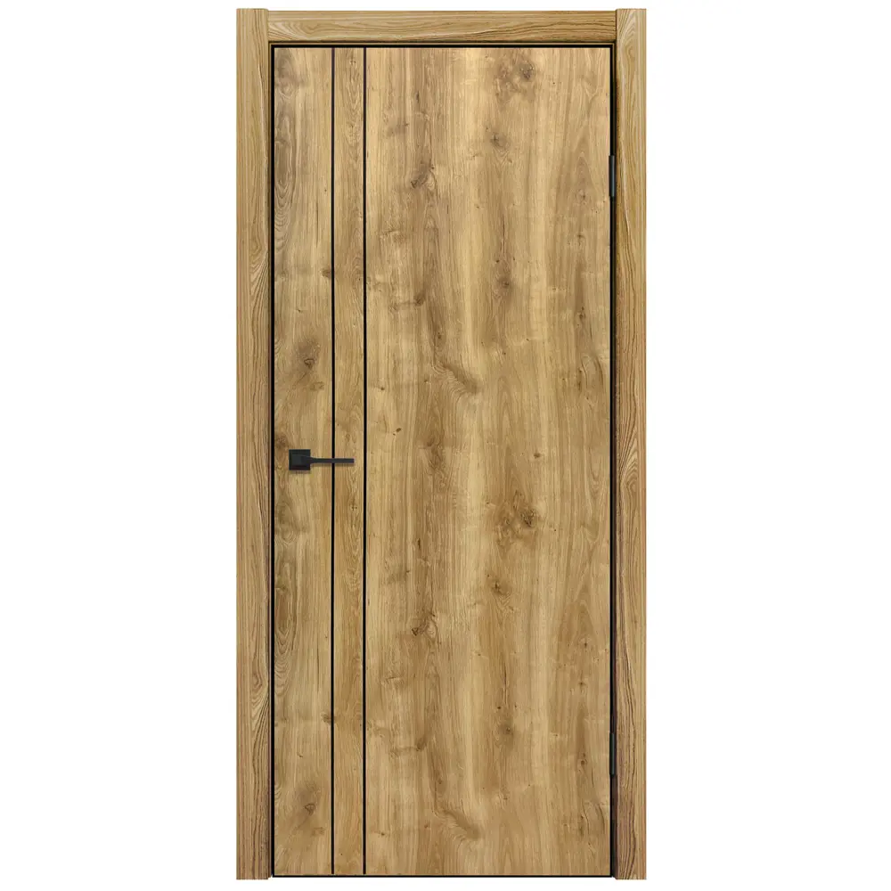 Фото 5 Комплект межкомнатной двери Дверипро Октава 2 глухая 200x80см ПВХ цвет дуб болтон с коробом и наличниками Фото 5 Комплект межкомнатной двери Дверипро Октава 2 глухая 200x80см ПВХ цвет дуб болтон с коробом и наличниками