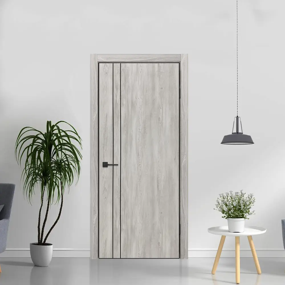 Фото 6 Комплект межкомнатной двери Дверипро Октава 2 глухая 200x60см ПВХ цвет орех бьянко с коробом и наличниками Фото 6 Комплект межкомнатной двери Дверипро Октава 2 глухая 200x60см ПВХ цвет орех бьянко с коробом и наличниками