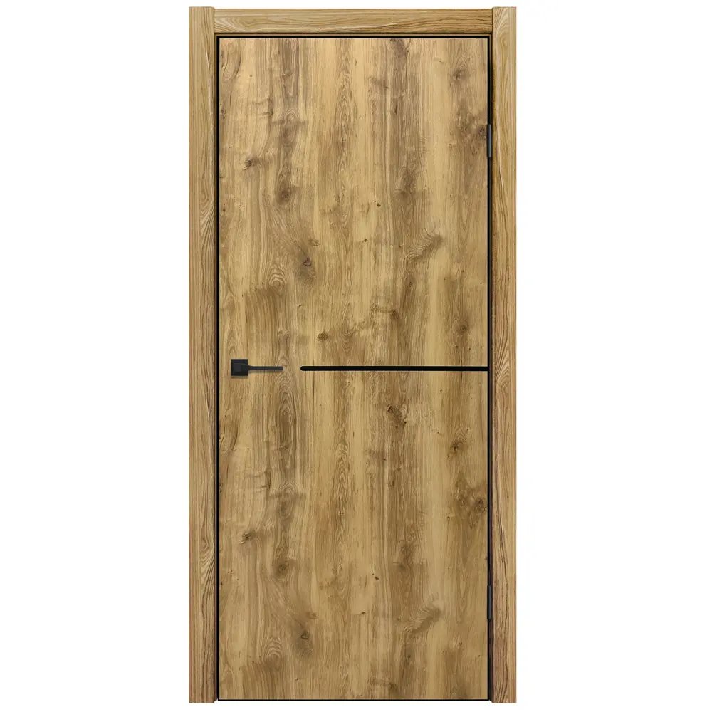 Фото 5 Комплект межкомнатной двери Дверипро Секунда глухая 200x60см ПВХ цвет дуб болтон с коробом и наличниками Фото 5 Комплект межкомнатной двери Дверипро Секунда глухая 200x60см ПВХ цвет дуб болтон с коробом и наличниками