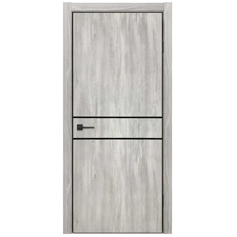 Фото 5 Комплект межкомнатной двери Дверипро Терция глухая 200x70см ПВХ цвет орех бьянко с коробом и наличниками Фото 5 Комплект межкомнатной двери Дверипро Терция глухая 200x70см ПВХ цвет орех бьянко с коробом и наличниками