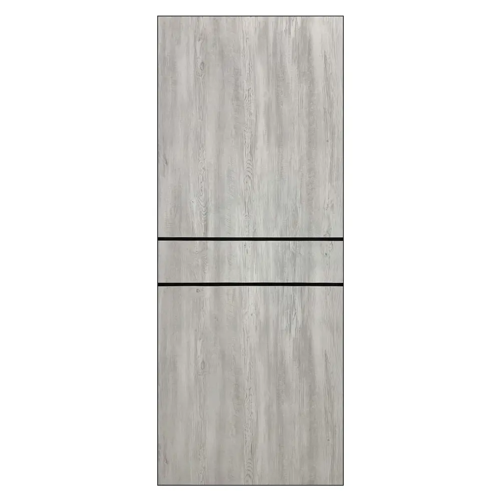 Фото 4 Комплект межкомнатной двери Дверипро Терция глухая 200x80см ПВХ цвет орех бьянко с коробом и наличниками Фото 4 Комплект межкомнатной двери Дверипро Терция глухая 200x80см ПВХ цвет орех бьянко с коробом и наличниками