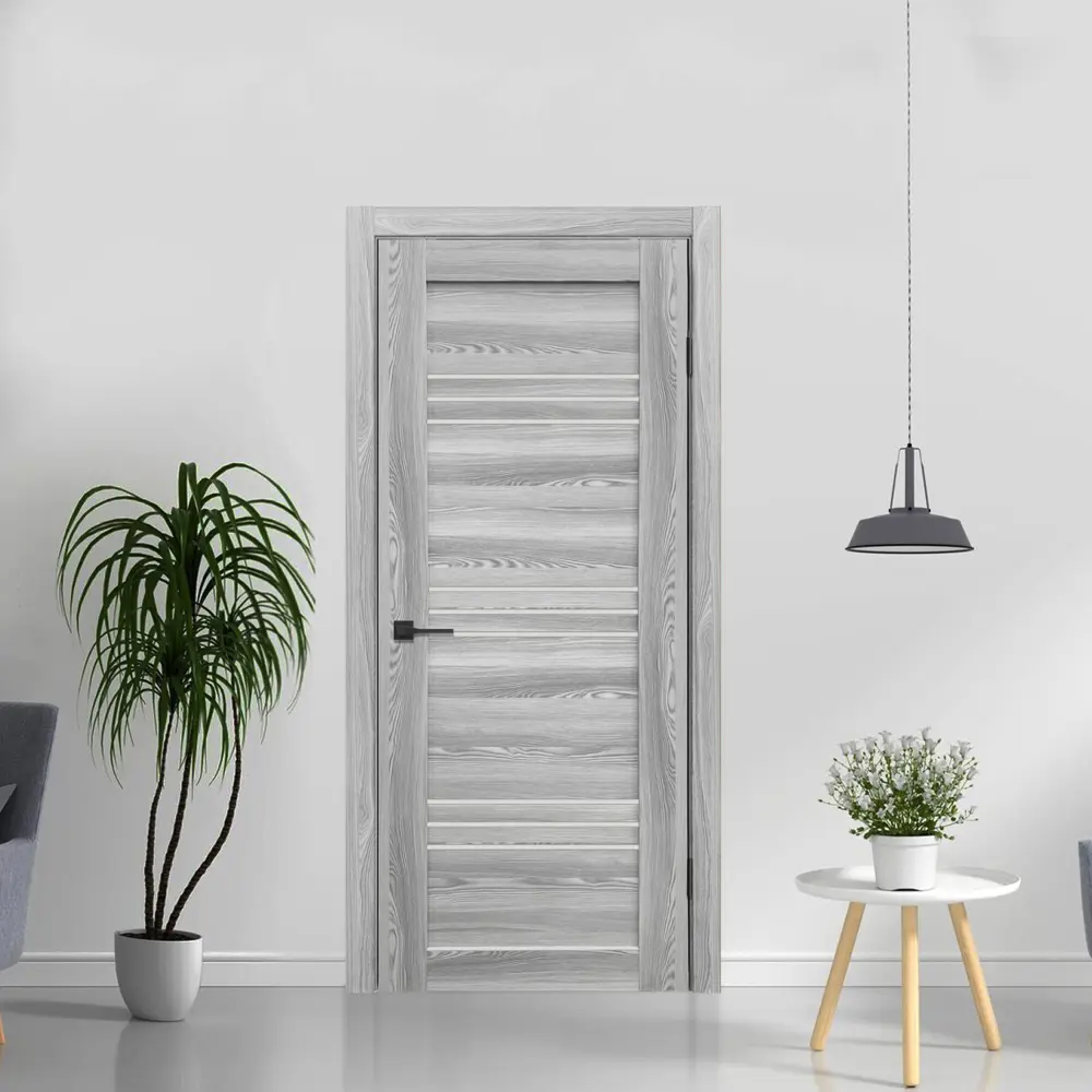 Фото 6 Комплект межкомнатной двери Дверипро Тринити остеклённая 200x70см ПВХ цвет ривьера айс с коробом и наличниками Фото 6 Комплект межкомнатной двери Дверипро Тринити остеклённая 200x70см ПВХ цвет ривьера айс с коробом и наличниками