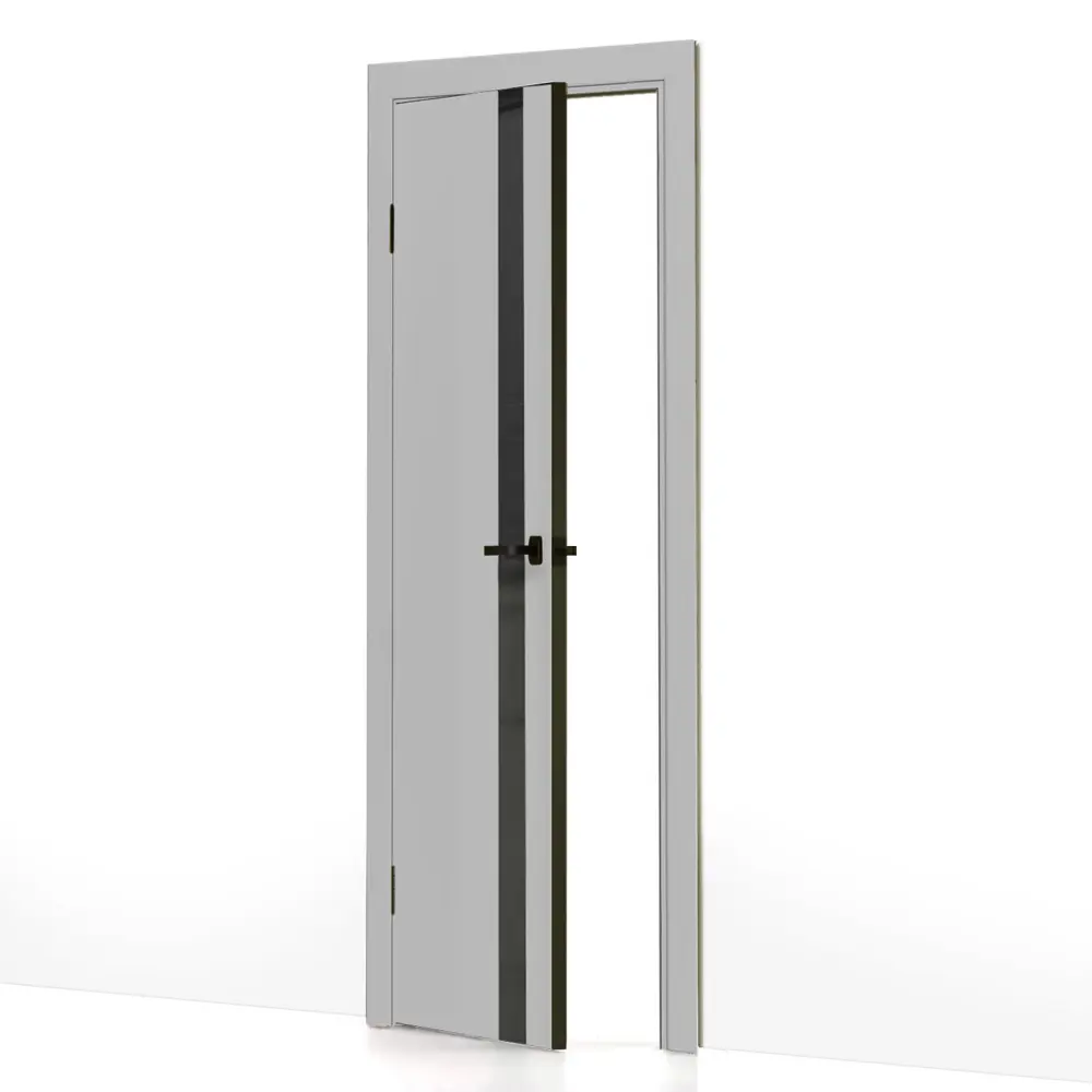 Фото 6 Комплект межкомнатной двери Дверипро Квинто остеклённая 200x60см ПВХ цвет серый ПЭТ с коробом и наличниками Фото 6 Комплект межкомнатной двери Дверипро Квинто остеклённая 200x60см ПВХ цвет серый ПЭТ с коробом и наличниками