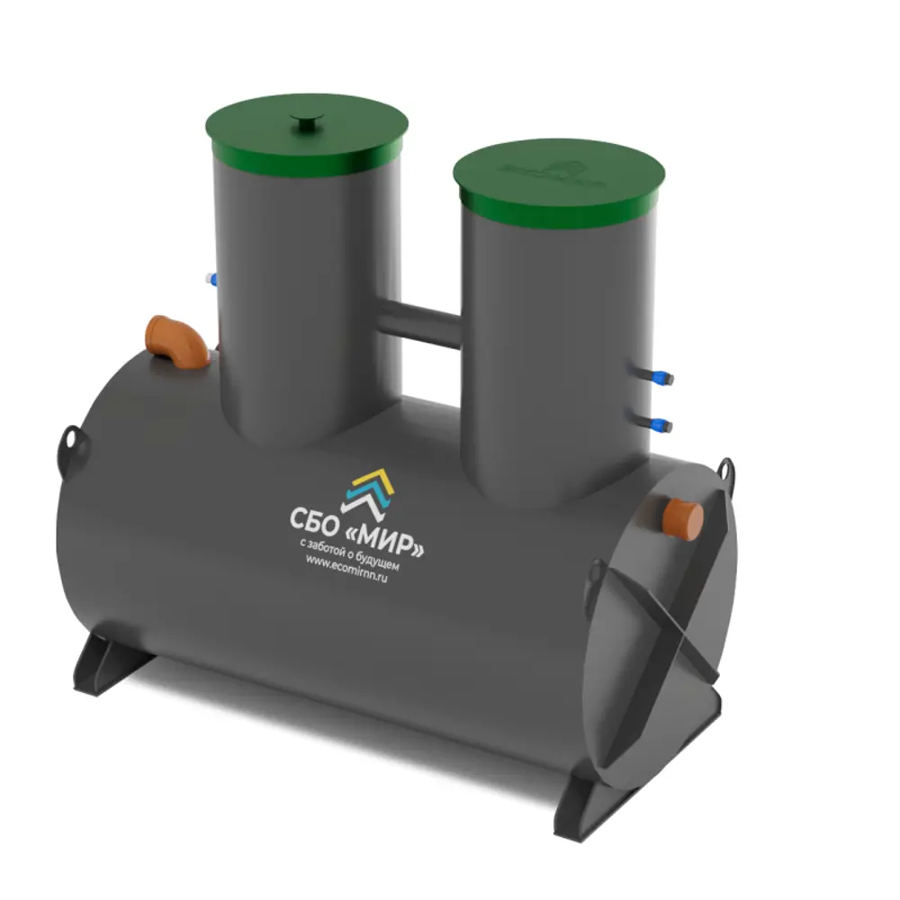 Фото Станция биологической очистки Экомир Модель 4 4539л 1200л/сутки черный