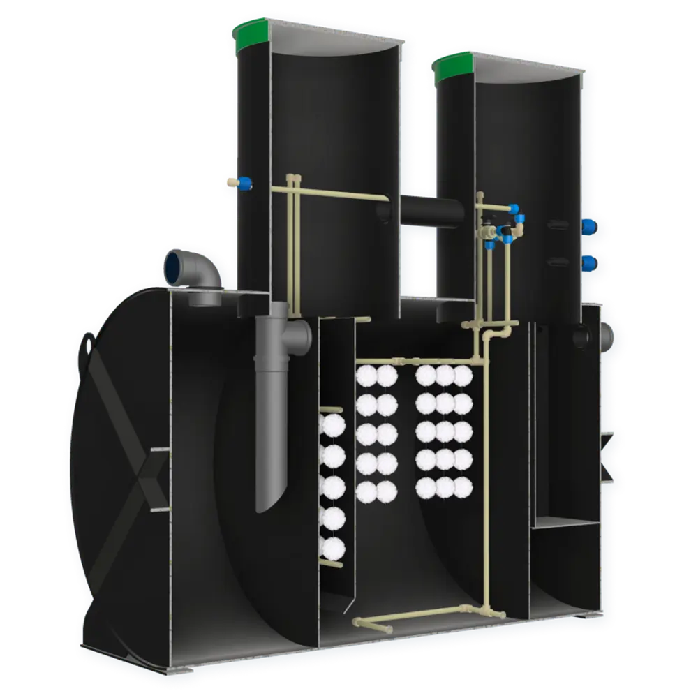 Фото 4 Станция биологической очистки Экомир Модель 4 4539л 1200л/сутки черный