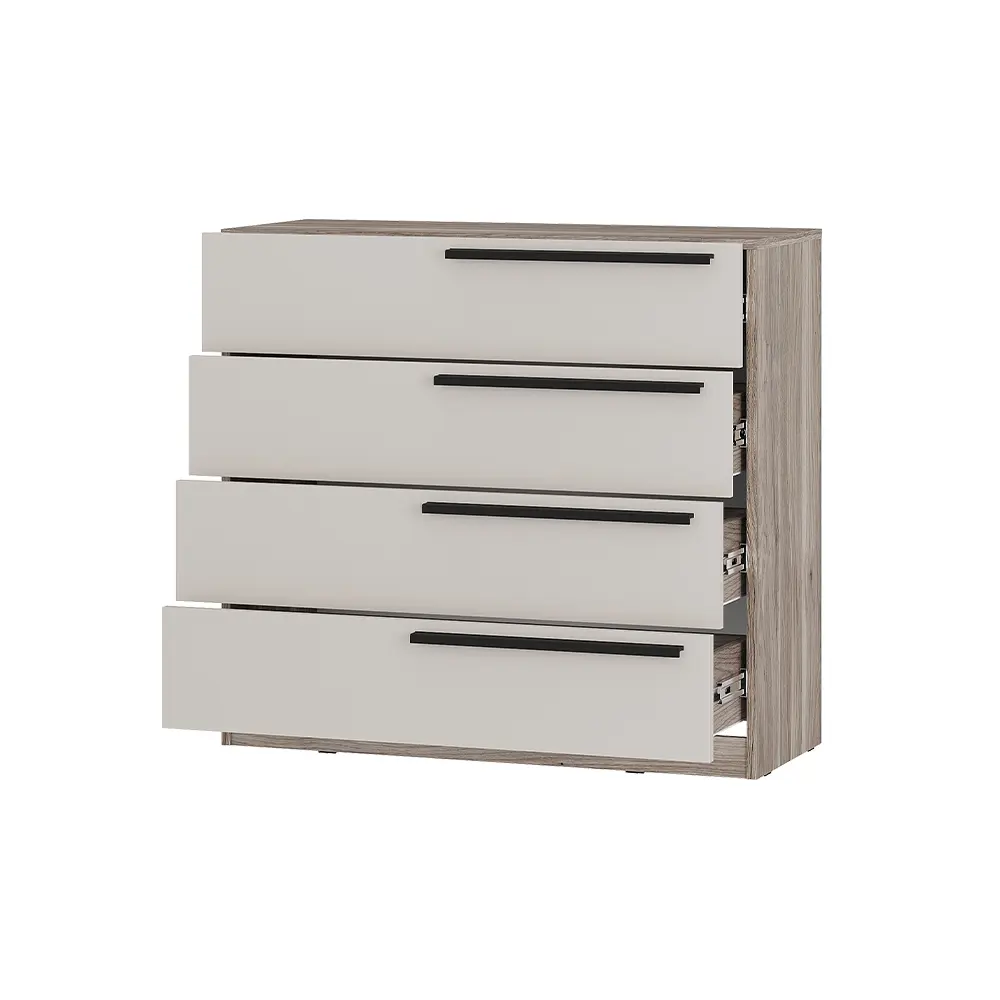 Фото 3 Комод Bts Урбан 4 ящика 90.2х37.2х83.3 см ЛДСП цвет дуб смоки/кашемир Фото 3 Комод Bts Урбан 4 ящика 90.2х37.2х83.3 см ЛДСП цвет дуб смоки/кашемир