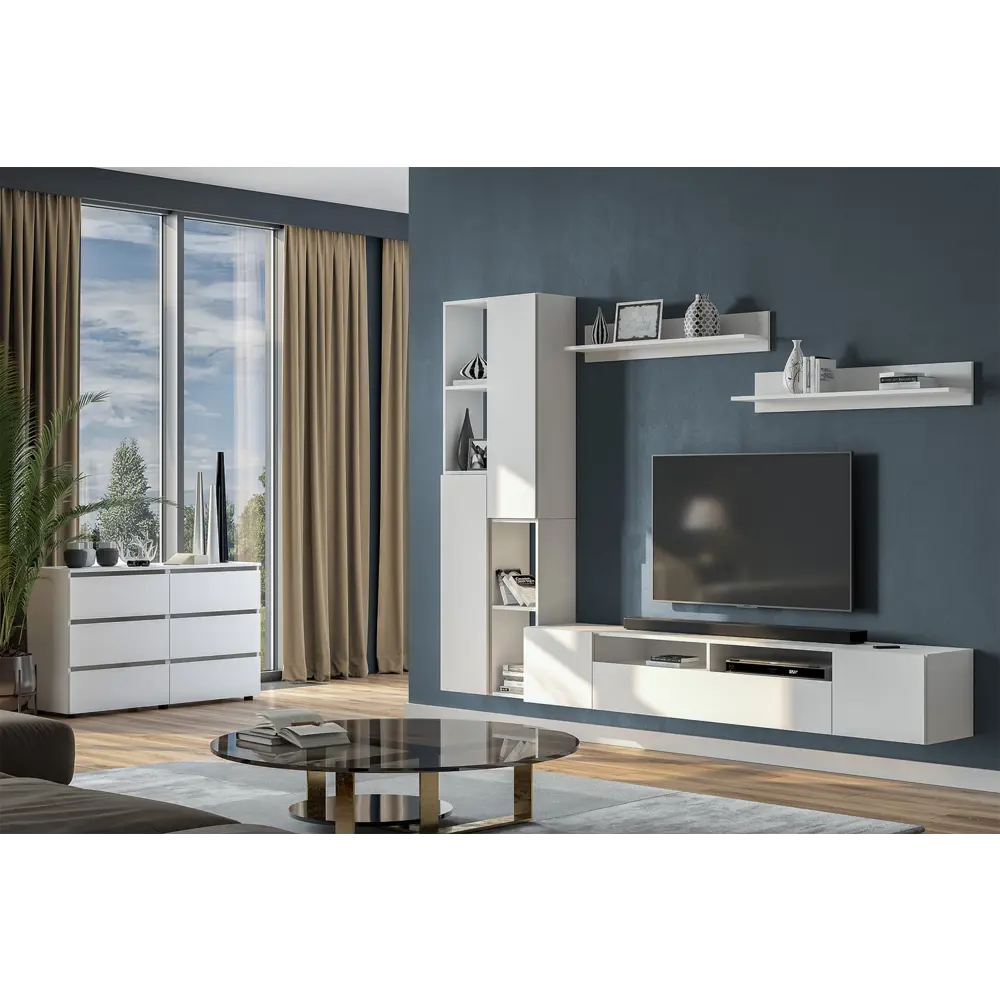 Фото 3 Комод Sv-мебель Токио 6 ящиков 120.1х36.8х73.9 см ЛДСП цвет белый Фото 3 Комод Sv-мебель Токио 6 ящиков 120.1х36.8х73.9 см ЛДСП цвет белый