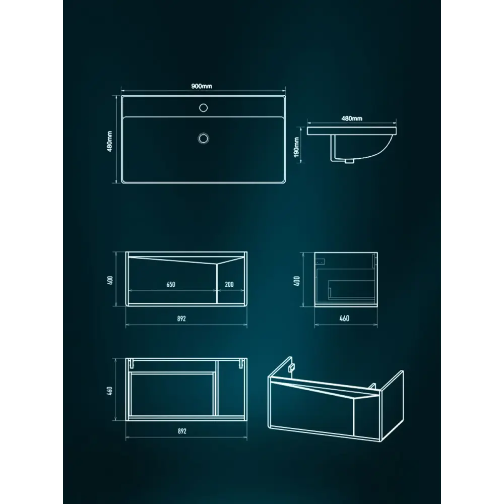 Фото 4 Тумба под раковину подвесная Brevita УТ000025617 89см цвет белый, с раковиной Фото 4 Тумба под раковину подвесная Brevita УТ000025617 89см цвет белый, с раковиной