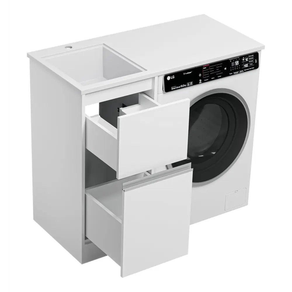 Фото 9 Тумба под раковину напольная Misty УТ000026850 39см цвет белый