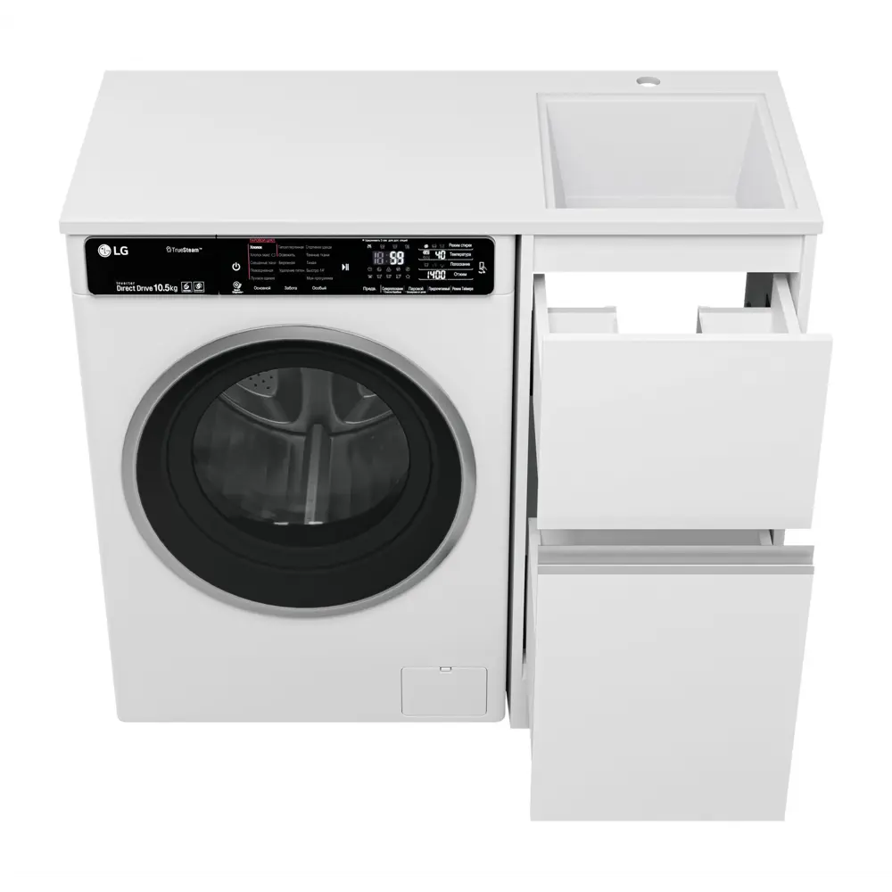 Фото 8 Тумба под раковину напольная Misty УТ000026851 39см цвет белый